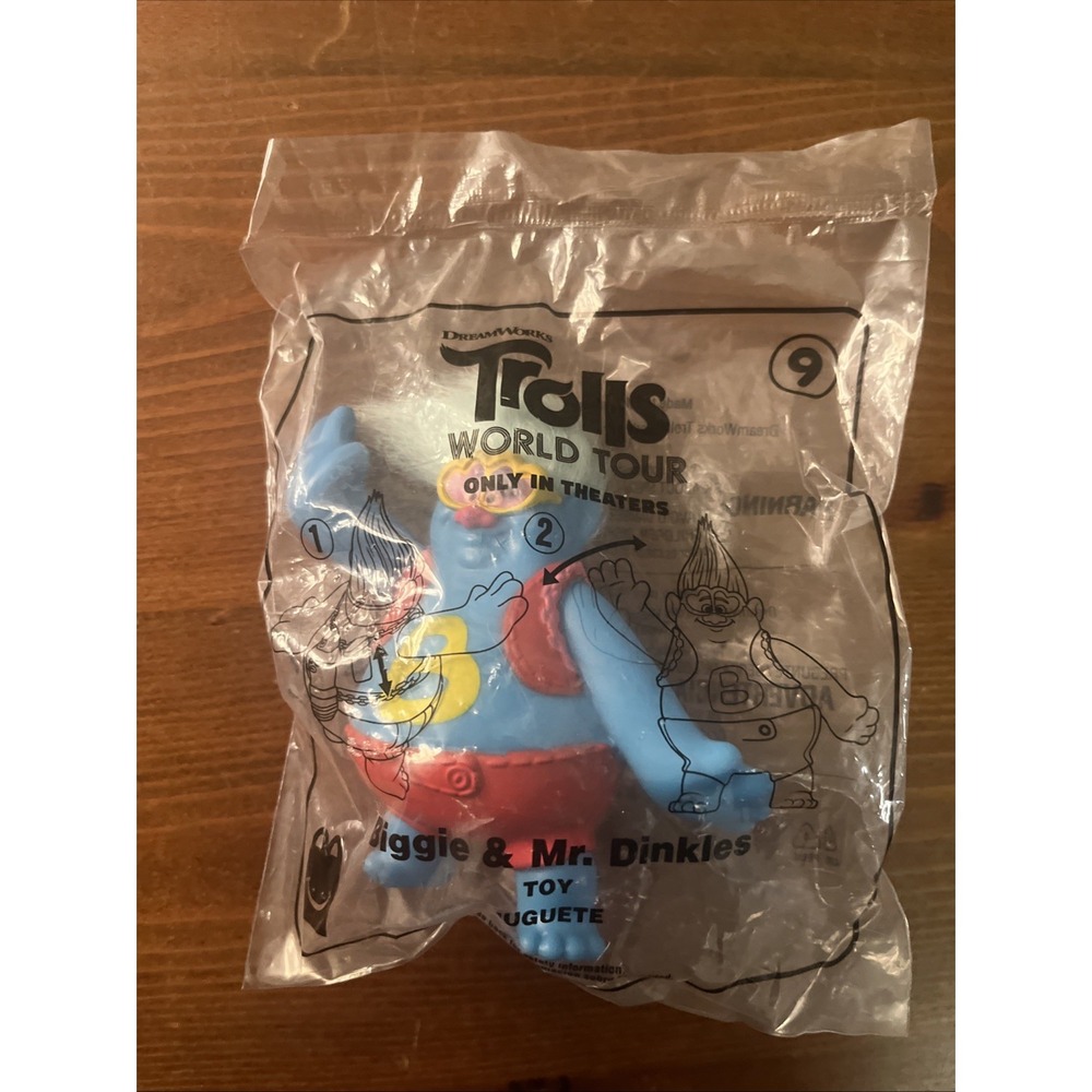TROLLS 2 World TOUR McDonald's Happy Meal Toy #9 Biggie And‎ Mr. Dinkles Sealed